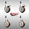 Service Caster 5 Inch 316SS Maroon Poly Swivel 7/8 Inch Stem Caster Lock Brake SCC, 2PK SS316TTLEX20S514-PPUB-MRN-2-S-2-78 - alternate 5